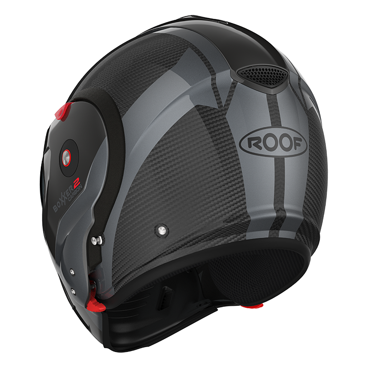 Roof RO9 Boxxer 2 Carbon Wonder / Steel rear-left three-quarter full-face view