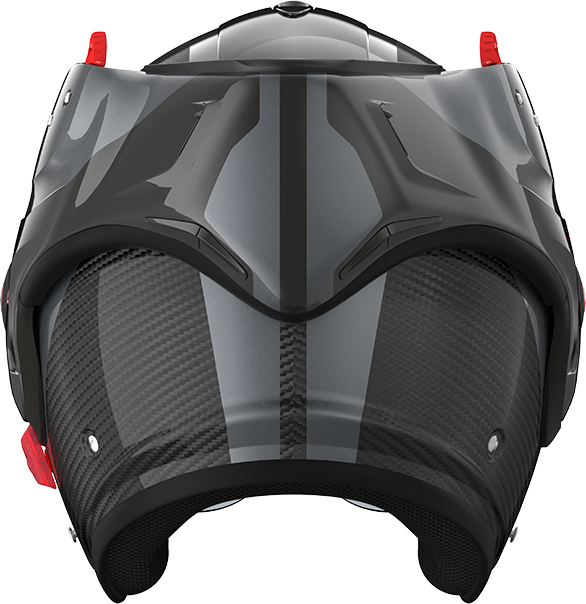 Roof RO9 Boxxer 2 Carbon Wonder / Steel rear open-face view