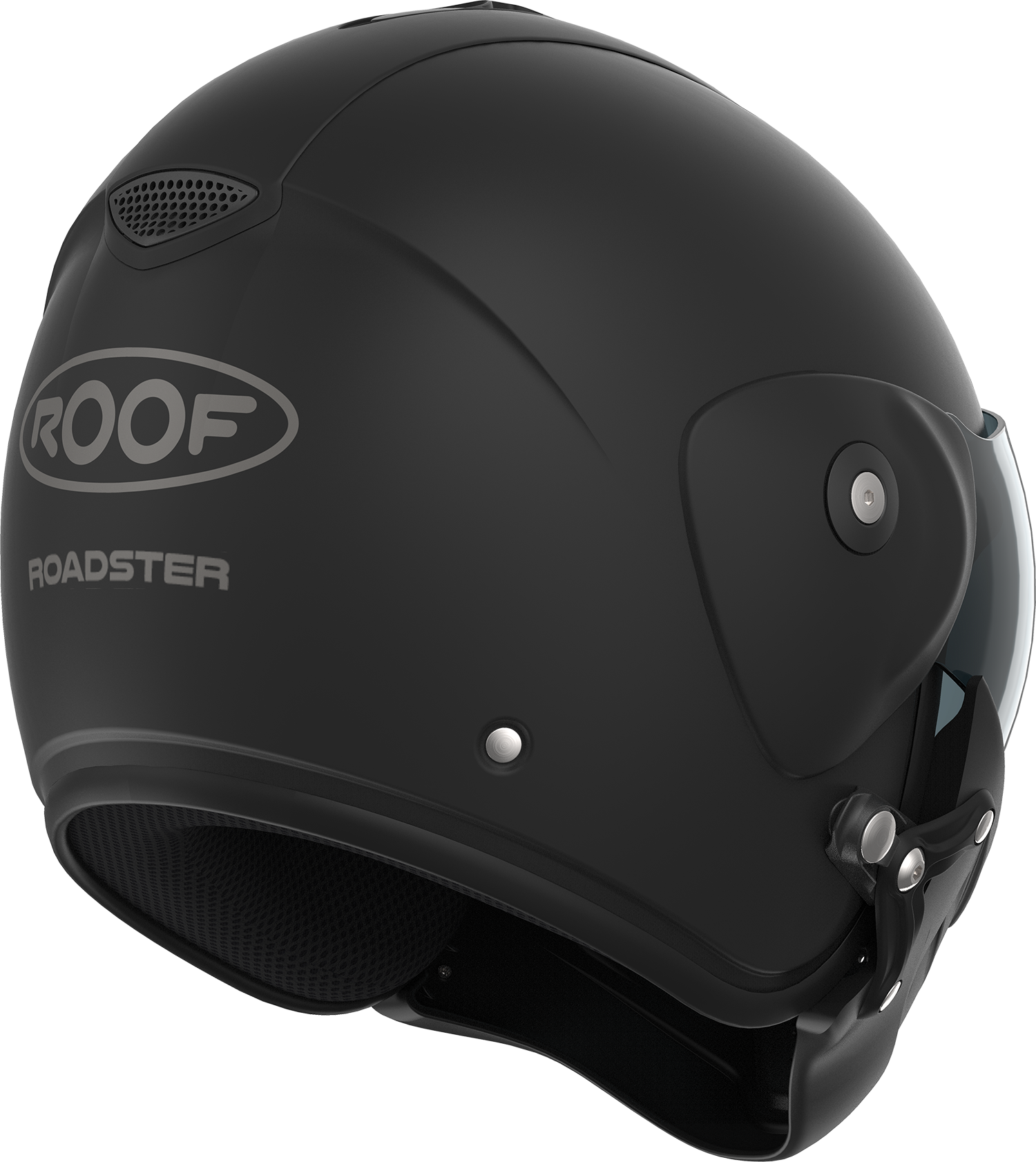 Roof RO9 Roadster Iron Matt Black / Black FREE UK Delivery, FREE 365 Day Returns | Moto Central