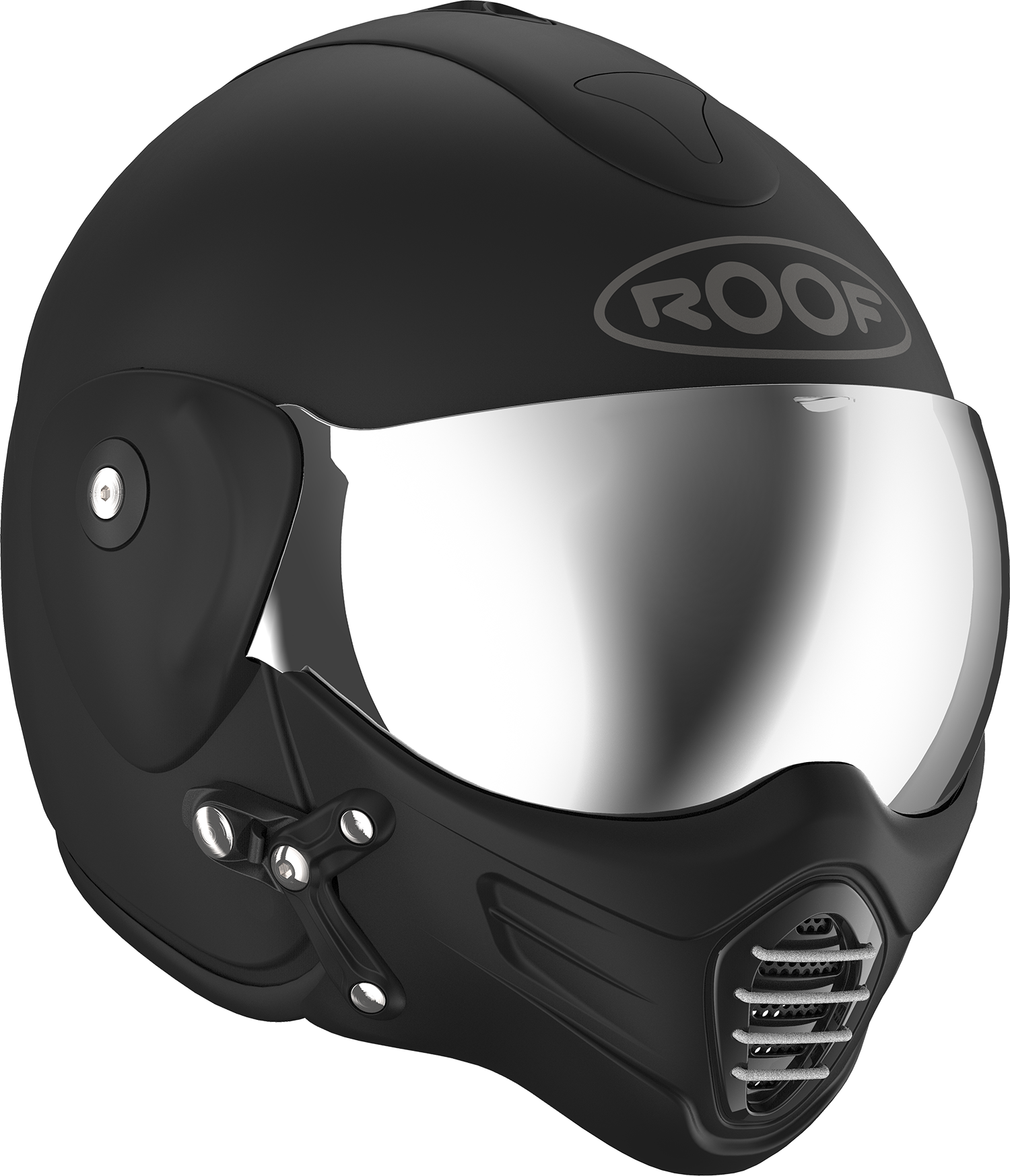 Roof RO9 Roadster Iron Matt Black / Silver FREE UK Delivery, FREE 365 Day Returns | Moto Central