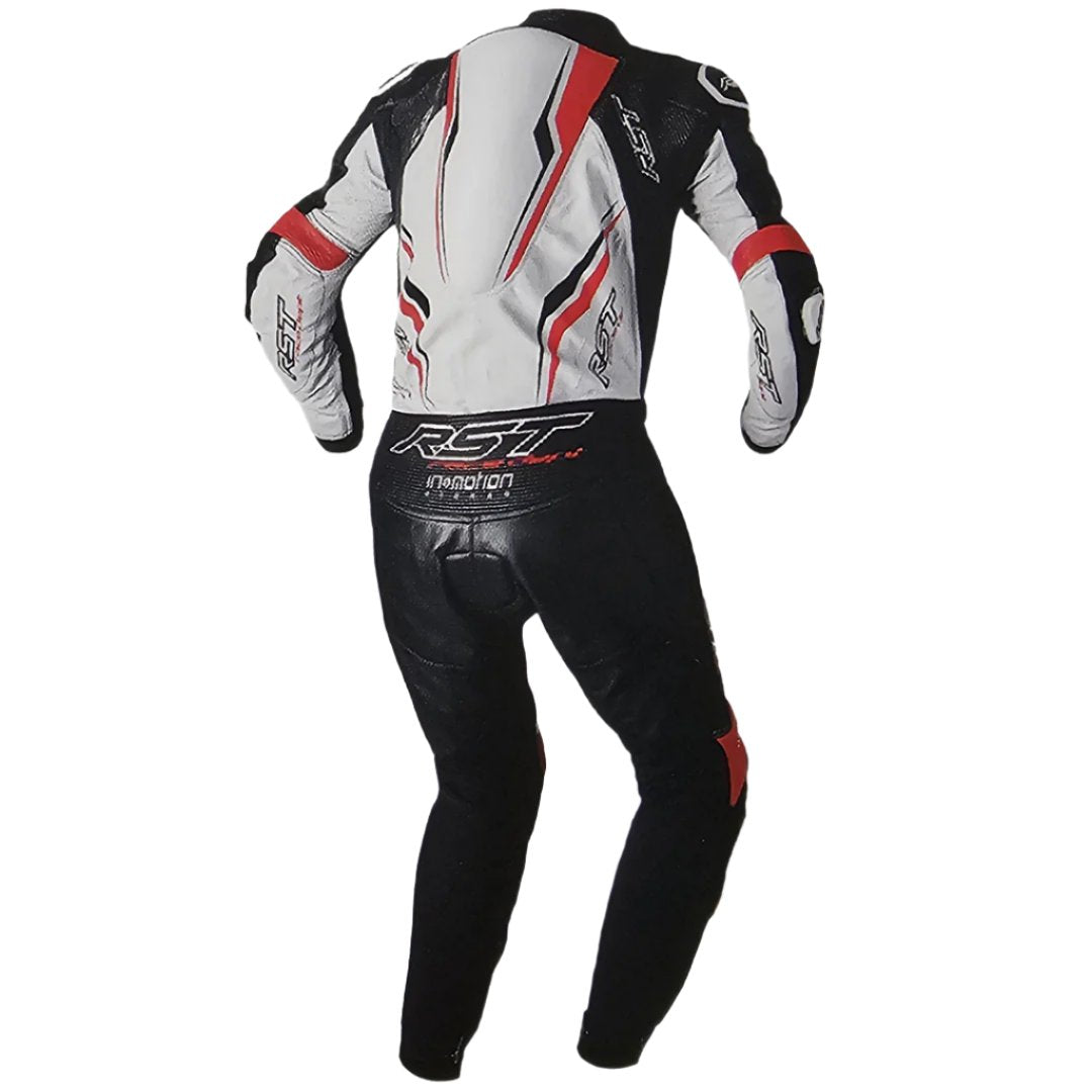 RST V4.1 Evo Kangaroo Airbag One Piece Leather Suit White / Red / Black