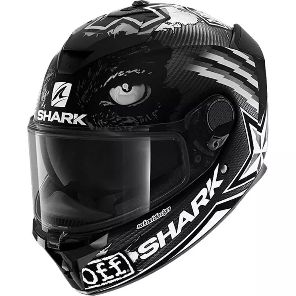Shark Spartan GT Carbon Redding Carbon / White / Anthracite - FREE UK Shipping, FREE 365 Day Returns | Moto Central