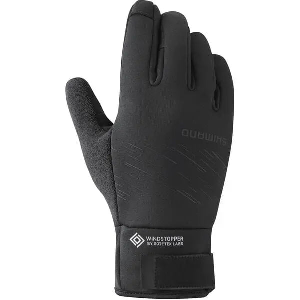 Shimano Windstopper Insulated Gloves Black - FREE UK Shipping, FREE 365 Day Returns | Moto Central