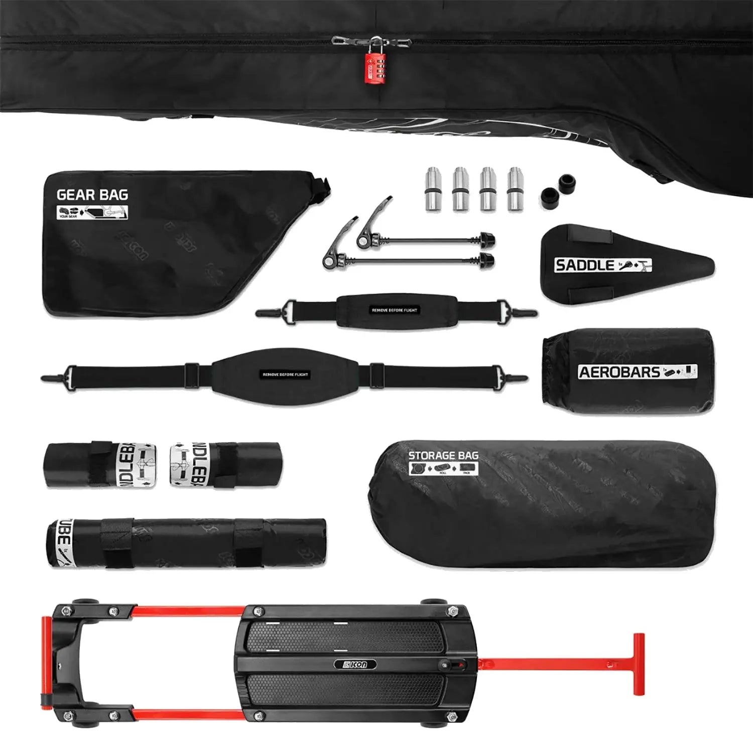 Scicon Sports Aerocomfort 3.0 Triathlon Bike Travel Bag Black - 132 X 50 X 97 CM - FREE UK Shipping, FREE 365 Day Returns | Moto Central