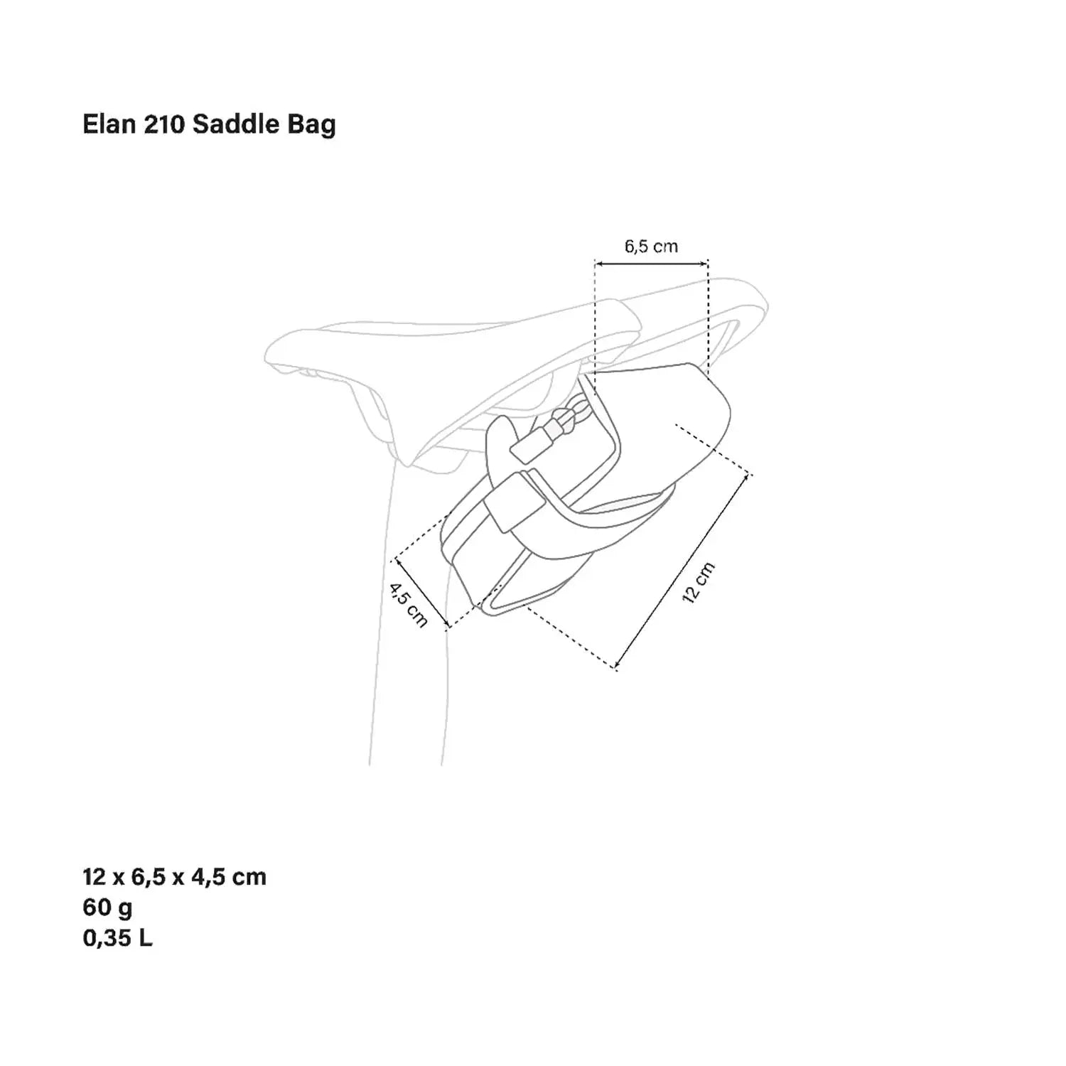 Scicon Sports Elan 210 Saddle Bag Black - 0.35 L - FREE UK Shipping, FREE 365 Day Returns | Moto Central
