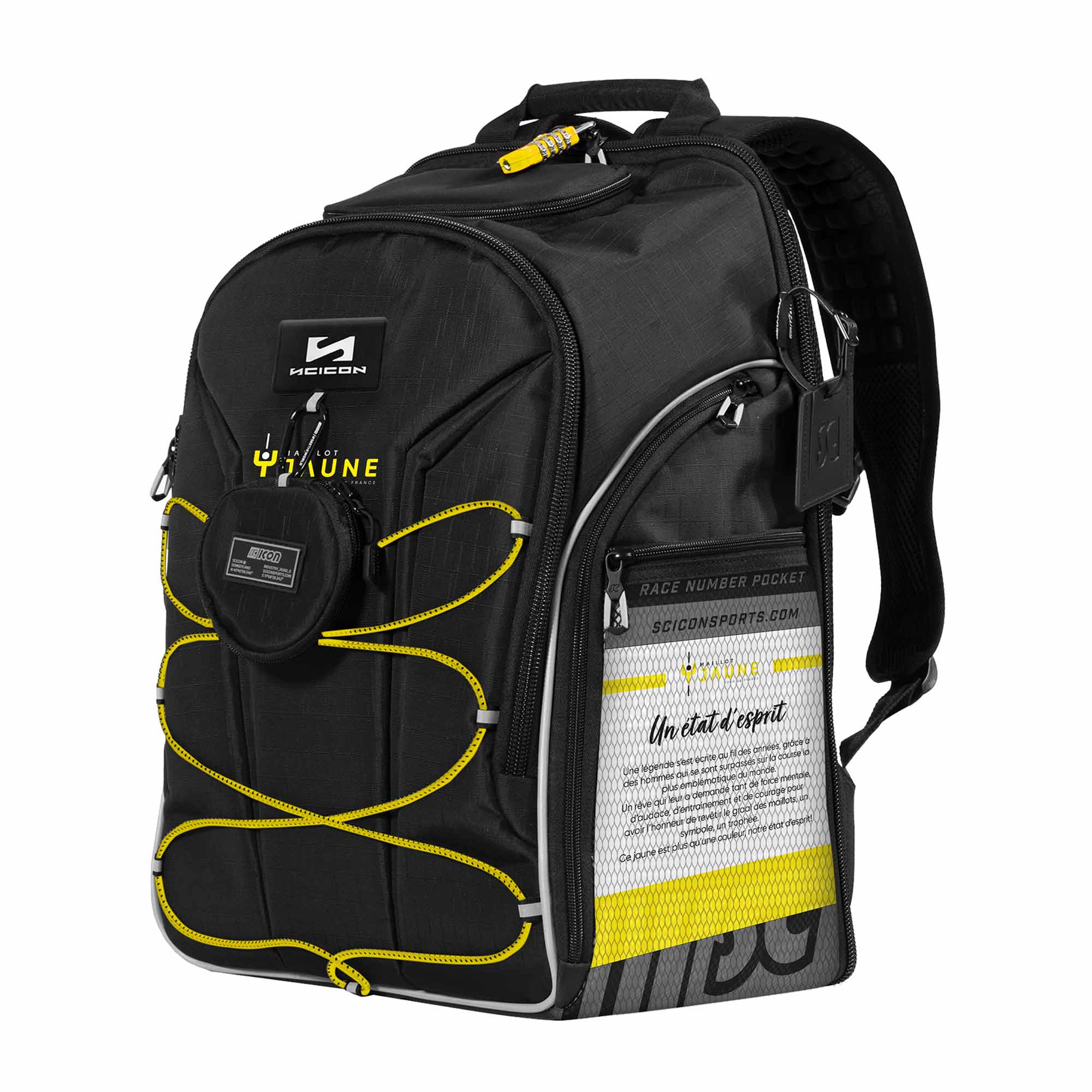 Scicon Sports Tour De France Pro Backpack Black / Yellow - 35 L - FREE UK Shipping, FREE 365 Day Returns | Moto Central