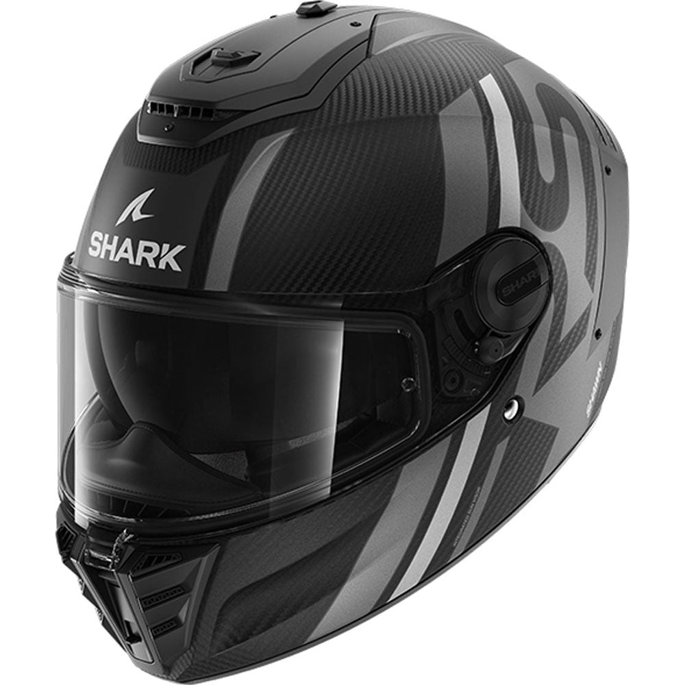 Shark Spartan RS Carbon Shawn Matt Carbon / Silver / Anthracite