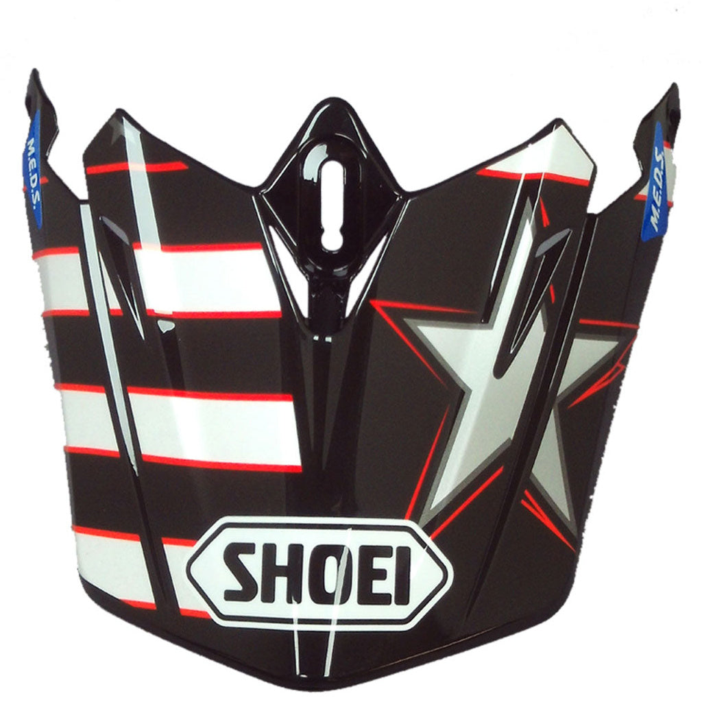 Shoei Peak For VFX WR Grant TC-1 Black / Red Helmet - peak product view