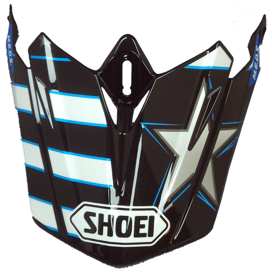 Shoei Peak For VFX WR Grant TC-2 Black / Blue Helmet - peak product view