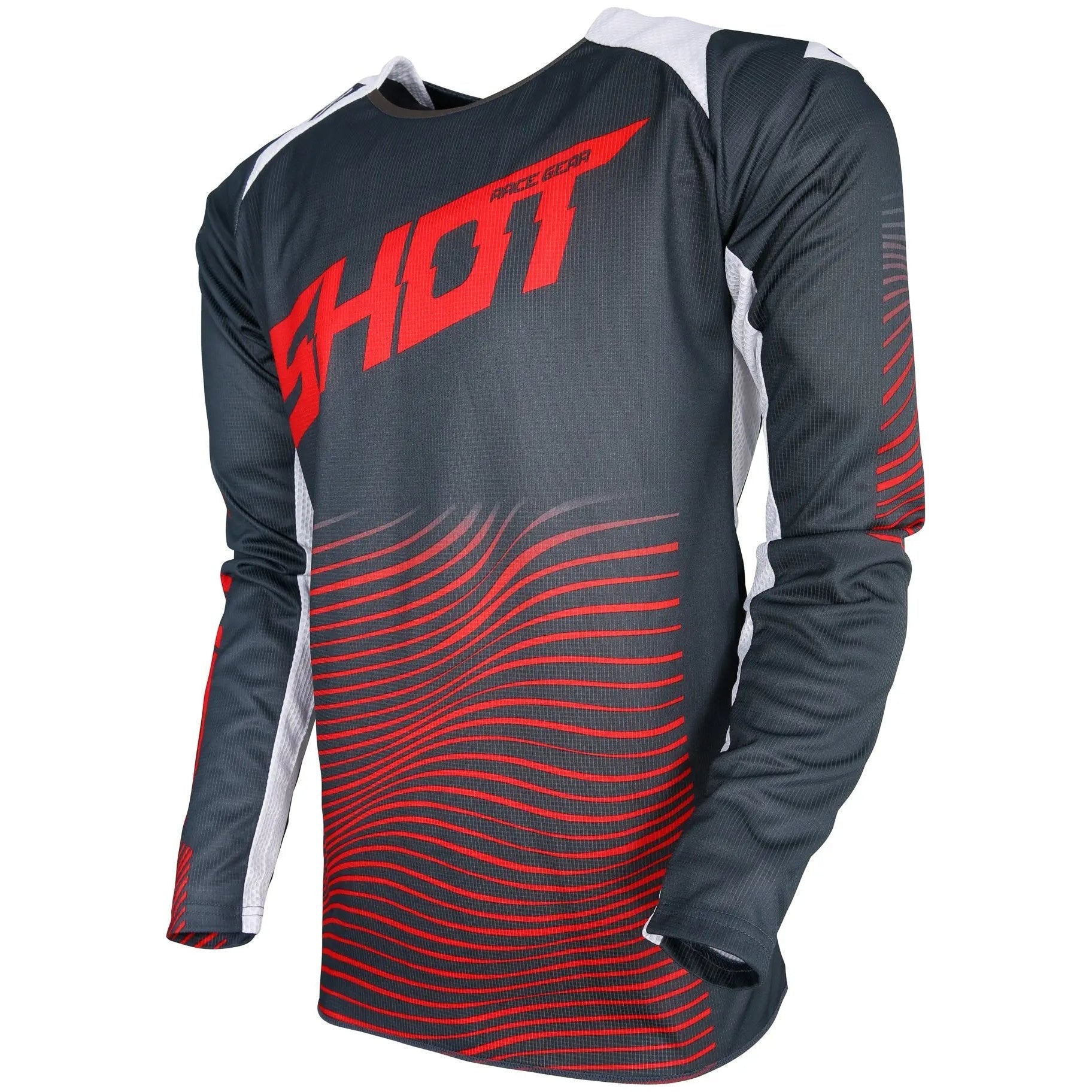 Shot Aerolite Optica MX Jersey Red - FREE UK Shipping, FREE 365 Day Returns | Moto Central