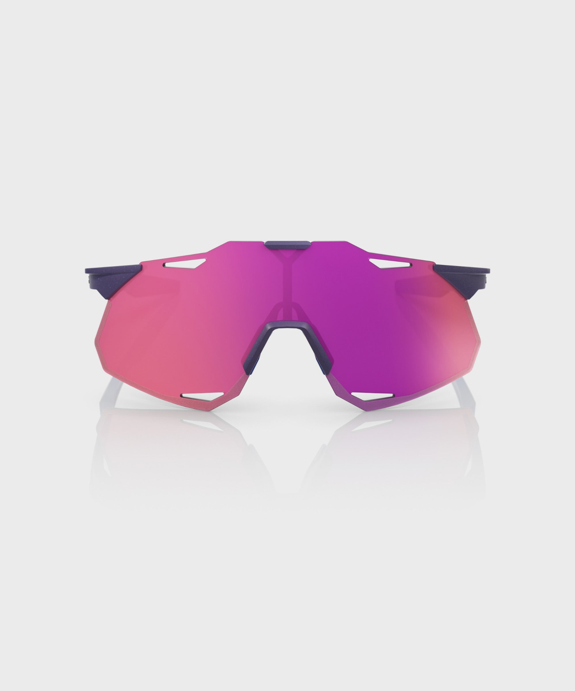 100% Hypercraft XS Glasses Satin Storm Metallic / Purple Mirror Lens - FREE UK Shipping, FREE 365 Day Returns | Moto Central