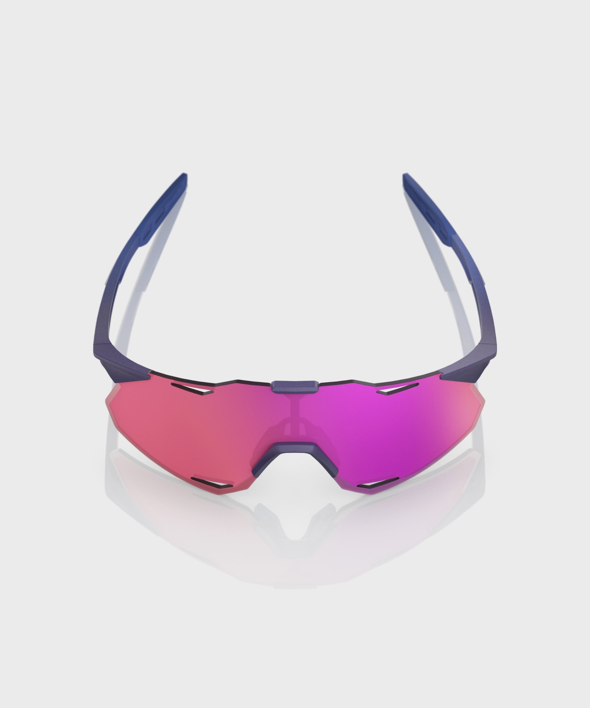 100% Hypercraft XS Glasses Satin Storm Metallic / Purple Mirror Lens - FREE UK Shipping, FREE 365 Day Returns | Moto Central