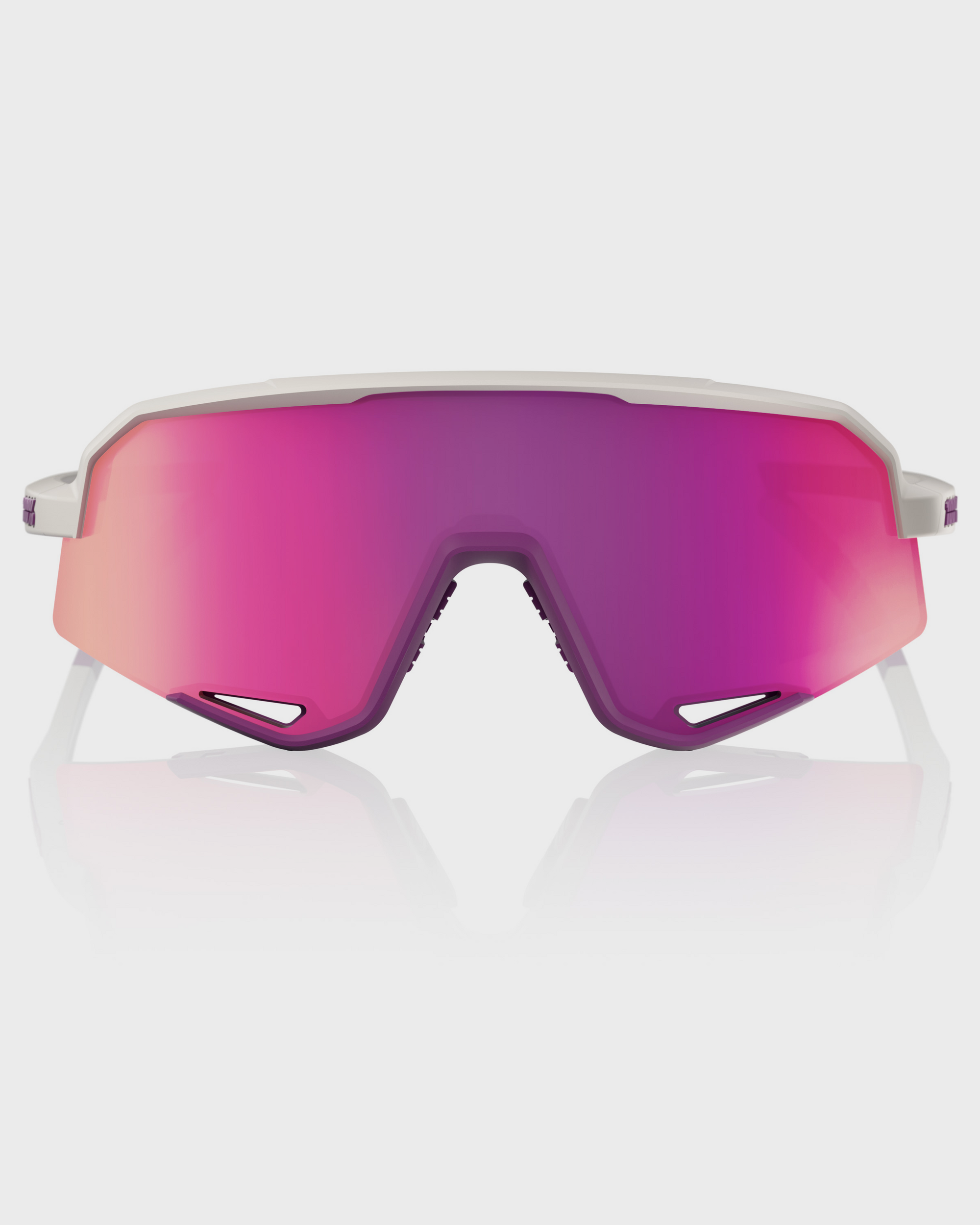 100% Slendale Glasses Matt Chalk / Purple Multilayer Mirror Lens - FREE UK Shipping, FREE 365 Day Returns | Moto Central