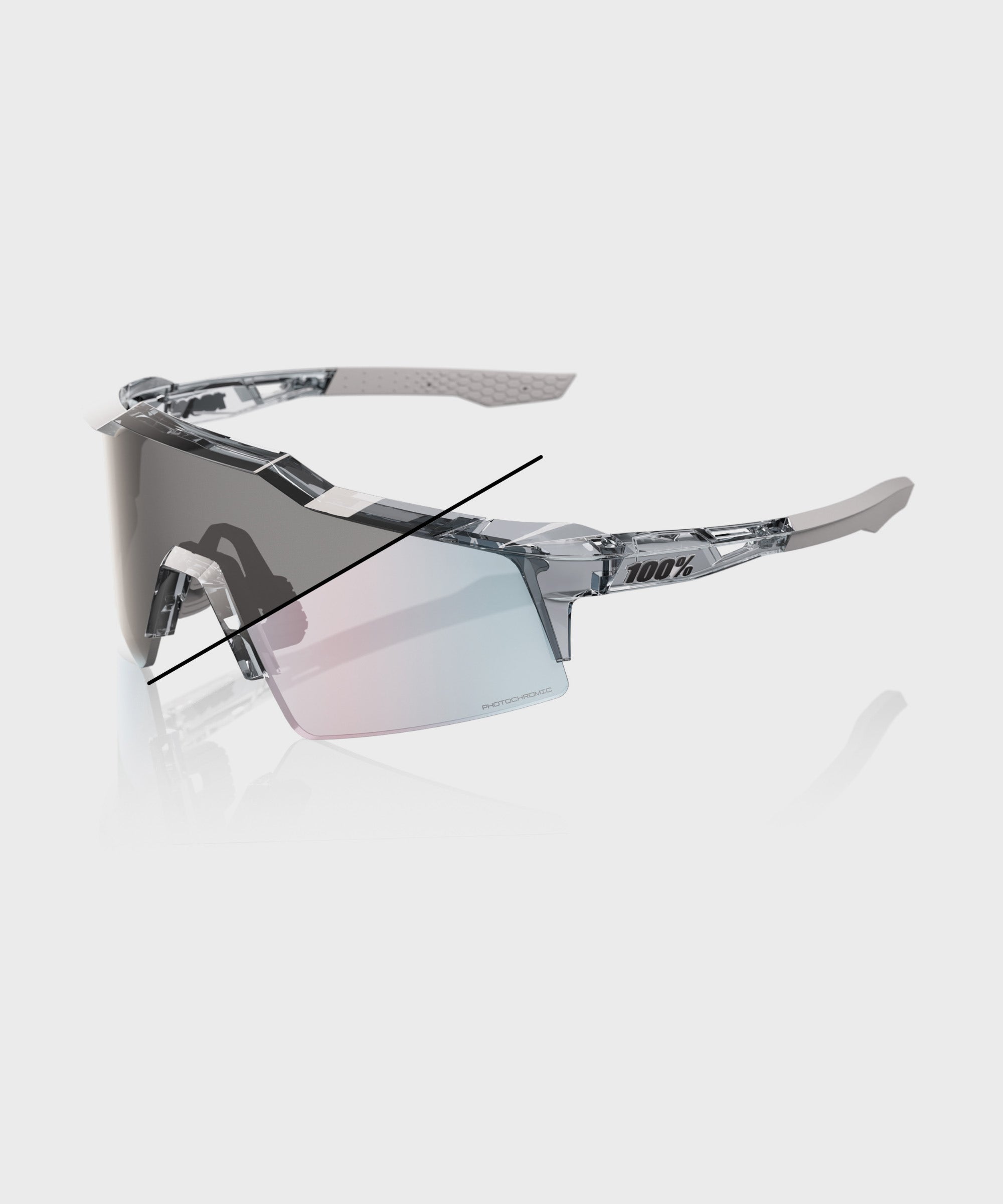 100% Speedcraft SL Glasses Translucent Grey / Rose Gold Photochromic Lens - FREE UK Shipping, FREE 365 Day Returns | Moto Central