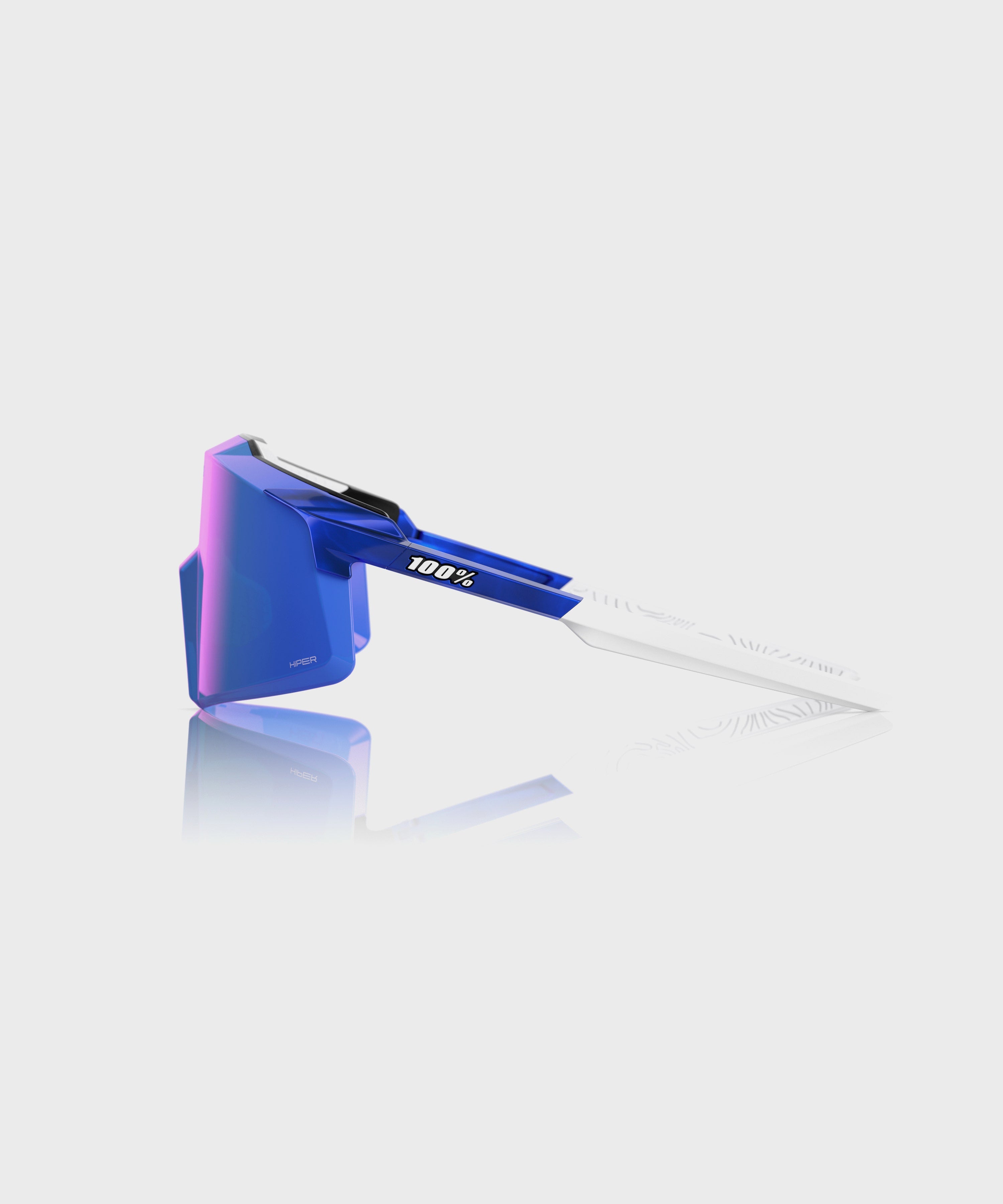 100% Aerocraft RBH Glasses Gloss Blue Holographic / HiPER Royal Blue Mirror Lens - FREE UK Shipping, FREE 365 Day Returns | Moto Central
