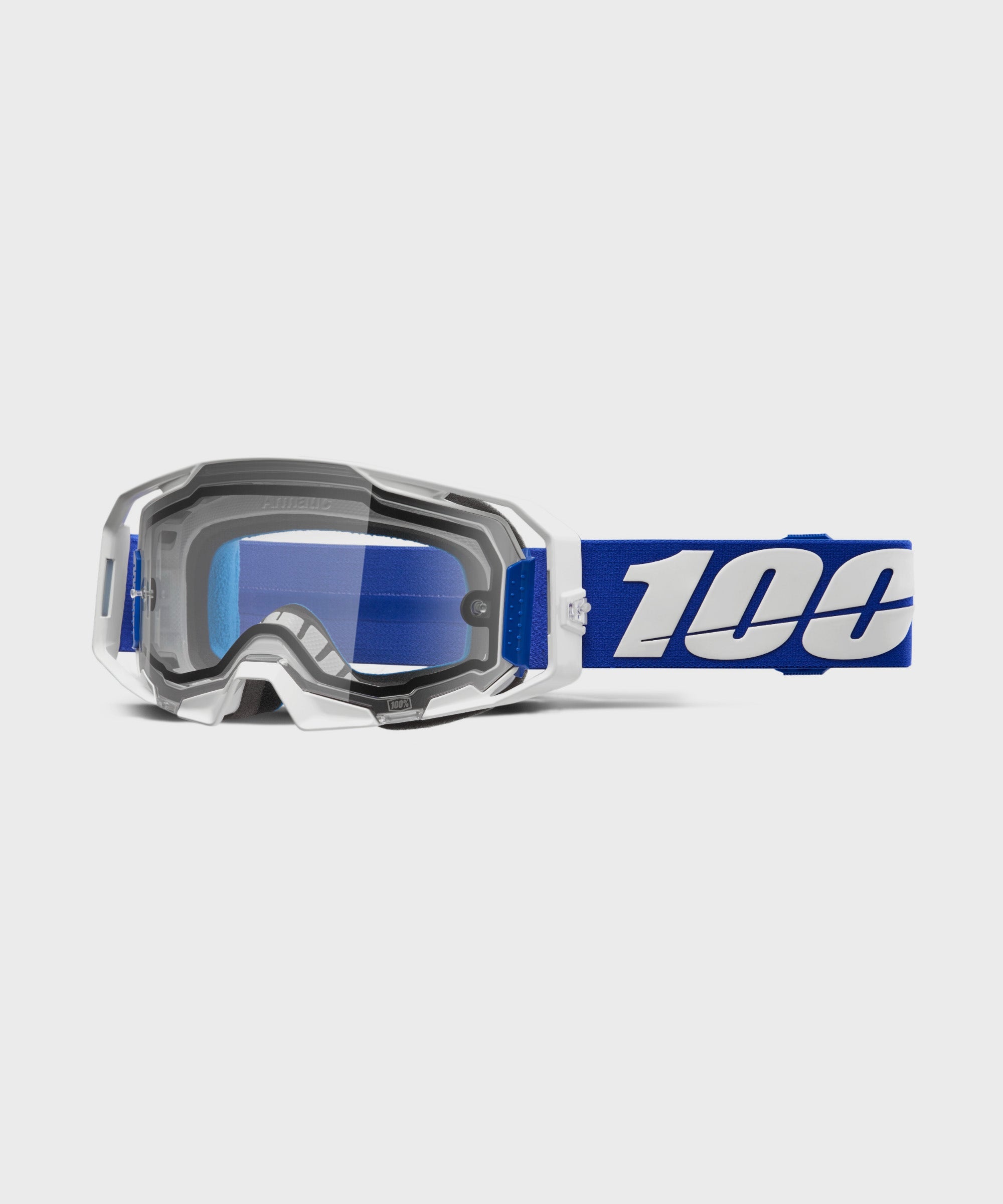100% ARmatic Enduro Moto Dual Pane Goggle Blue / Clear Lens - FREE UK Shipping, FREE 365 Day Returns | Moto Central