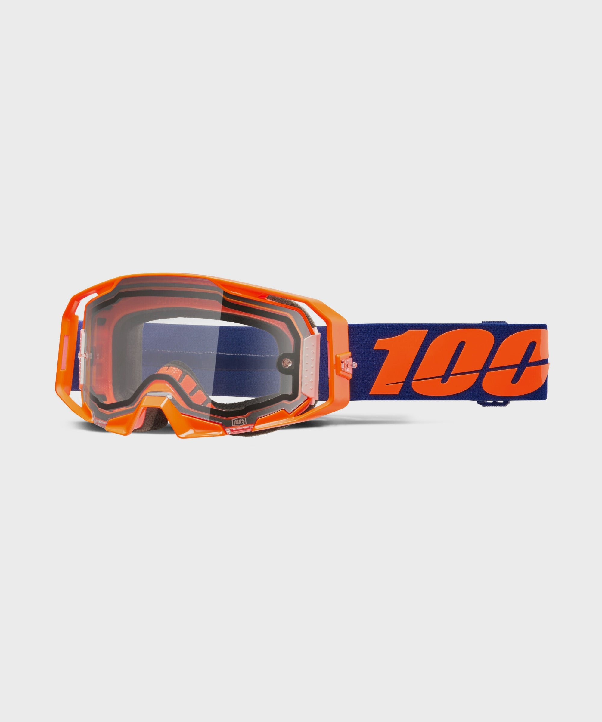 100% ARmatic Enduro Moto Dual Pane Goggle Neon Orange / Clear Lens - FREE UK Shipping, FREE 365 Day Returns | Moto Central