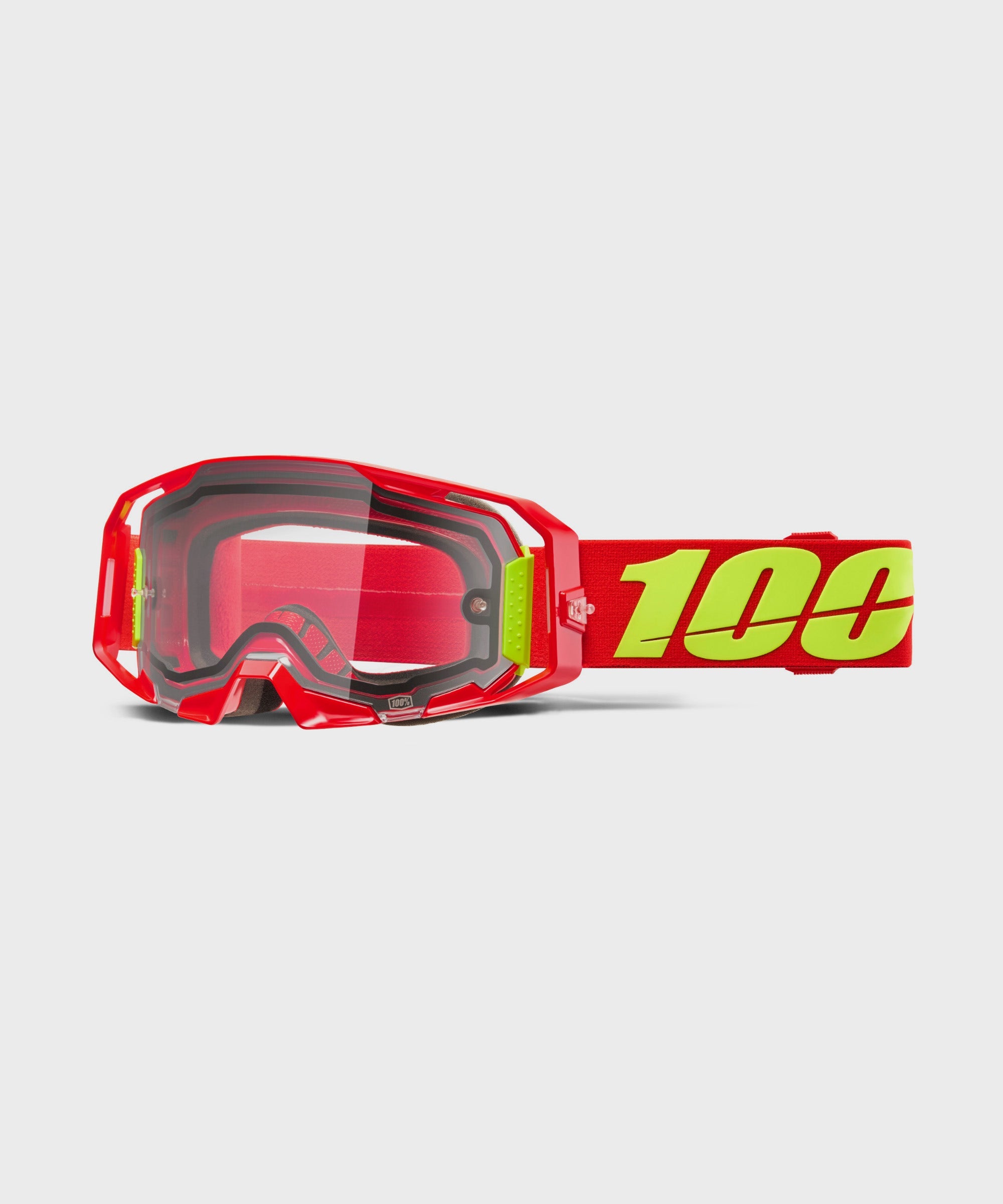 100% ARmatic Enduro Moto Dual Pane Goggle Red / Clear Lens - FREE UK Shipping, FREE 365 Day Returns | Moto Central