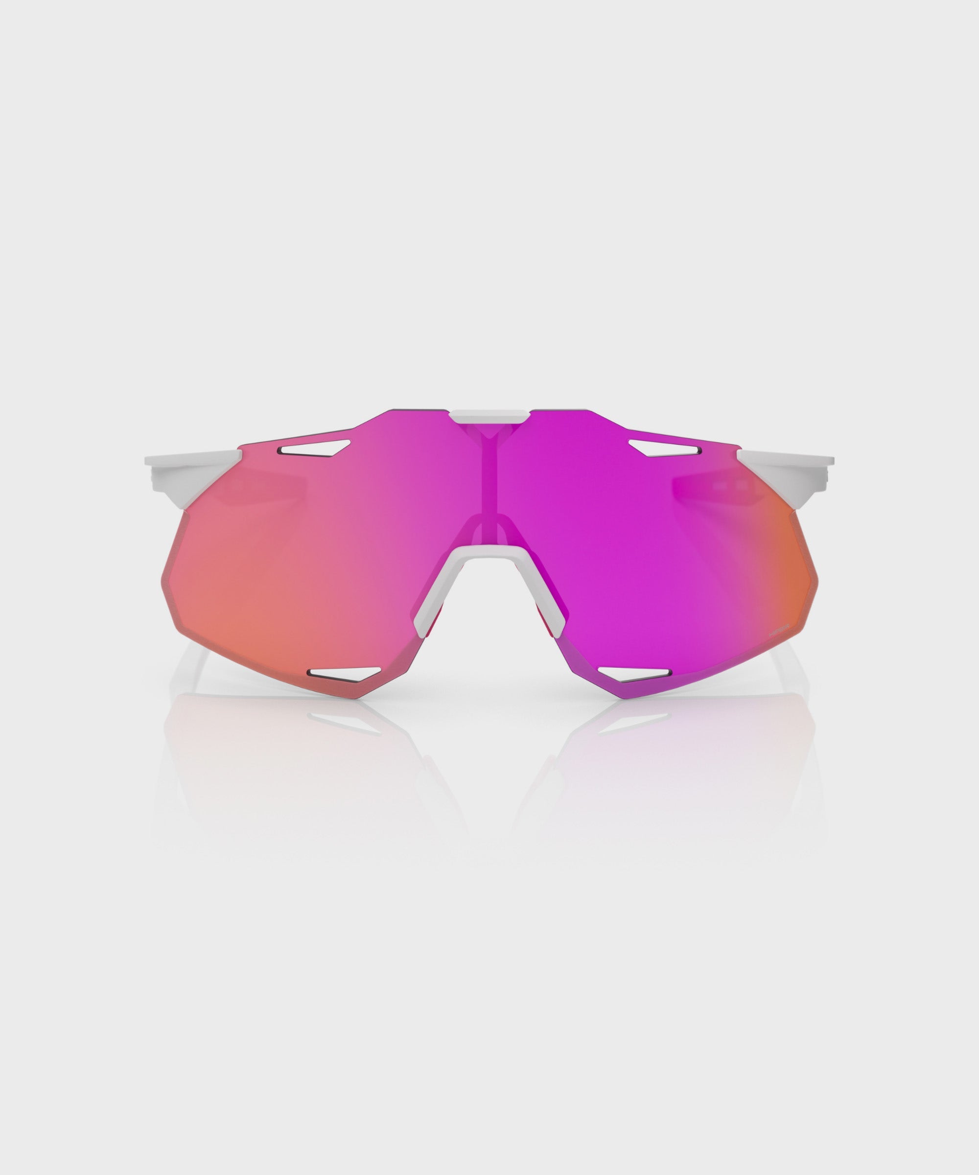 100% Hypercraft XS Glasses Matt White Pink / HiPER Vital Pink Mirror Lens - FREE UK Shipping, FREE 365 Day Returns | Moto Central