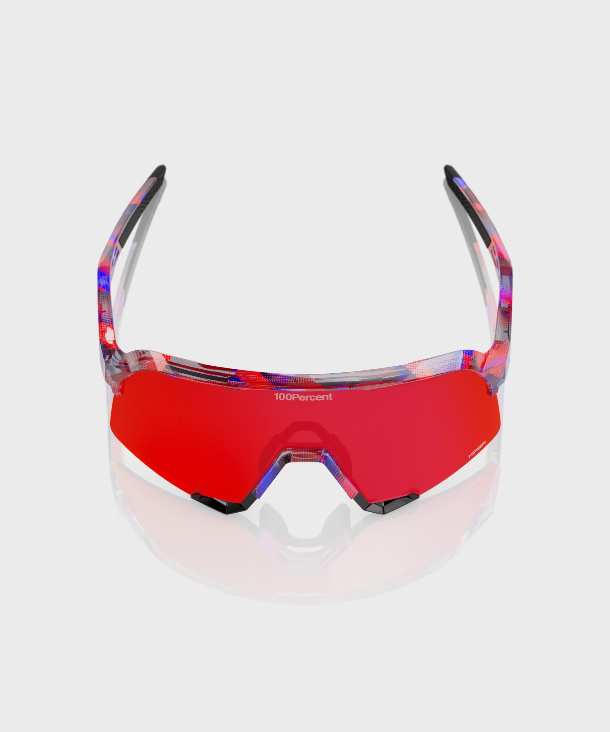 100% S3 FDJ Glasses Gloss Translucent Red / Blue / HiPER Fire Red Mirror Lens - FREE UK Shipping, FREE 365 Day Returns | Moto Central