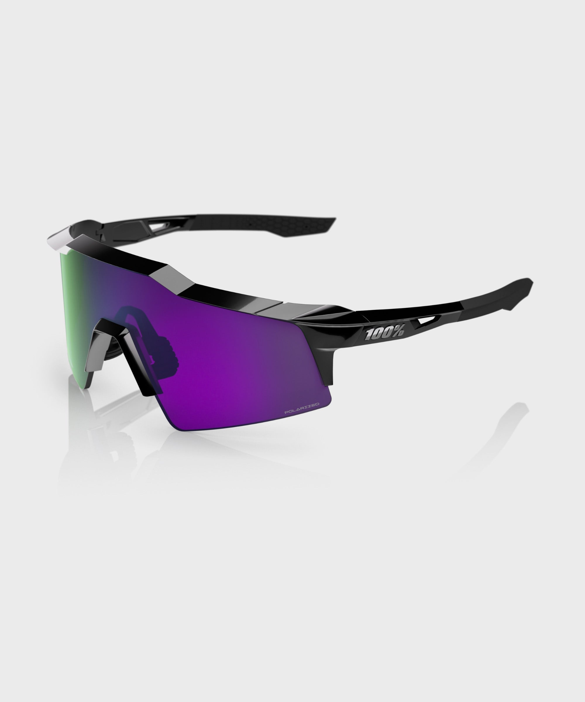 100% Speedcraft SL Glasses Polished Black / HiPER Lavender Mirror Polarized Le - FREE UK Shipping, FREE 365 Day Returns | Moto Central