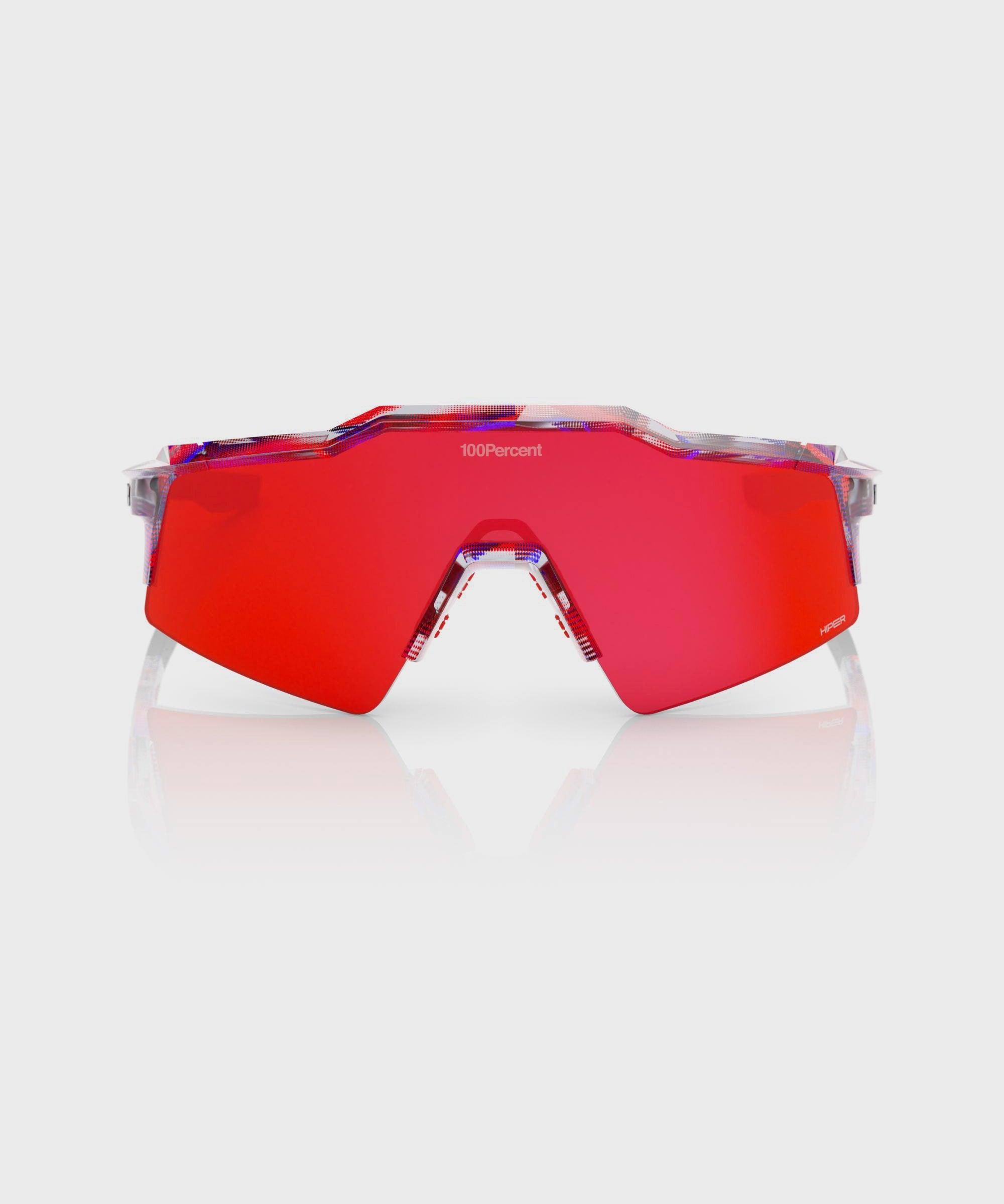 100% Speedcraft SL FDJ United Suez Glasses Gloss Translucent Red / Blue / HiPER Fire Red Mirror - FREE UK Shipping, FREE 365 Day Returns | Moto Central