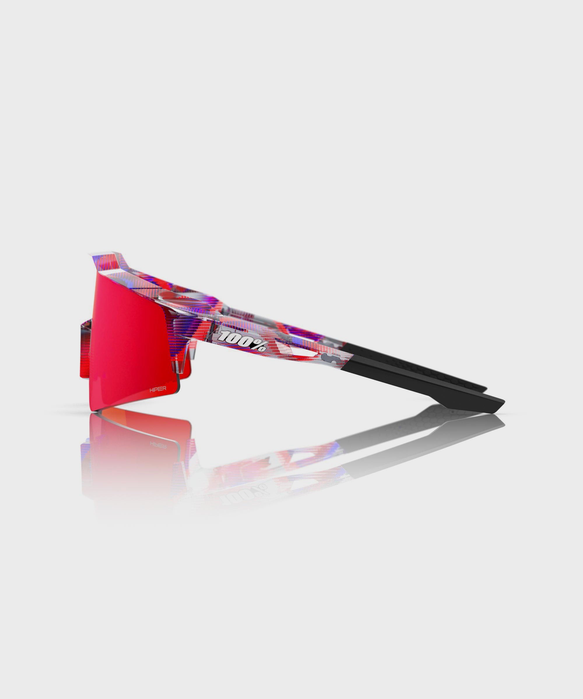 100% Speedcraft SL FDJ United Suez Glasses Gloss Translucent Red / Blue / HiPER Fire Red Mirror - FREE UK Shipping, FREE 365 Day Returns | Moto Central