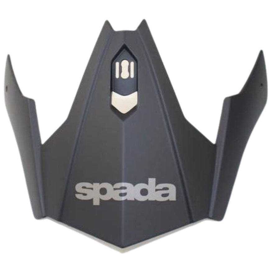 Spada Rock Peak Black black helmet peak in top view on a white background
