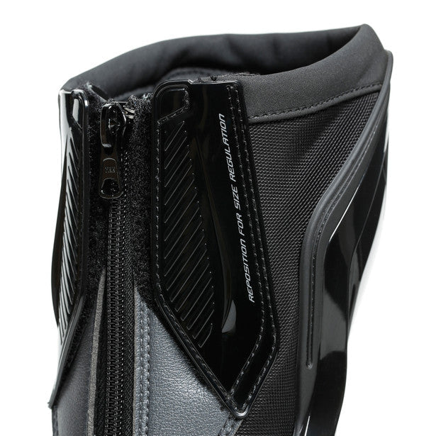 Dainese Torque 3 Out Ladies Boots Black / Anthracite, front zip detail