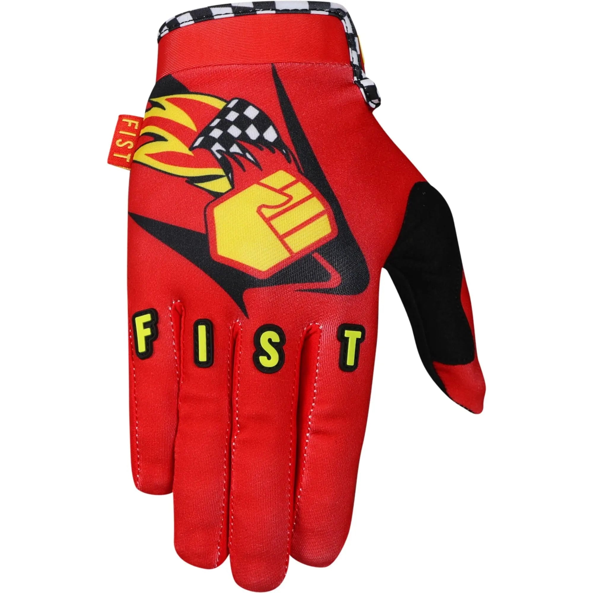 Fist Handwear Chapter 26 Pecker Gloves Red / Black / Yellow - FREE UK Shipping, FREE 365 Day Returns | Moto Central