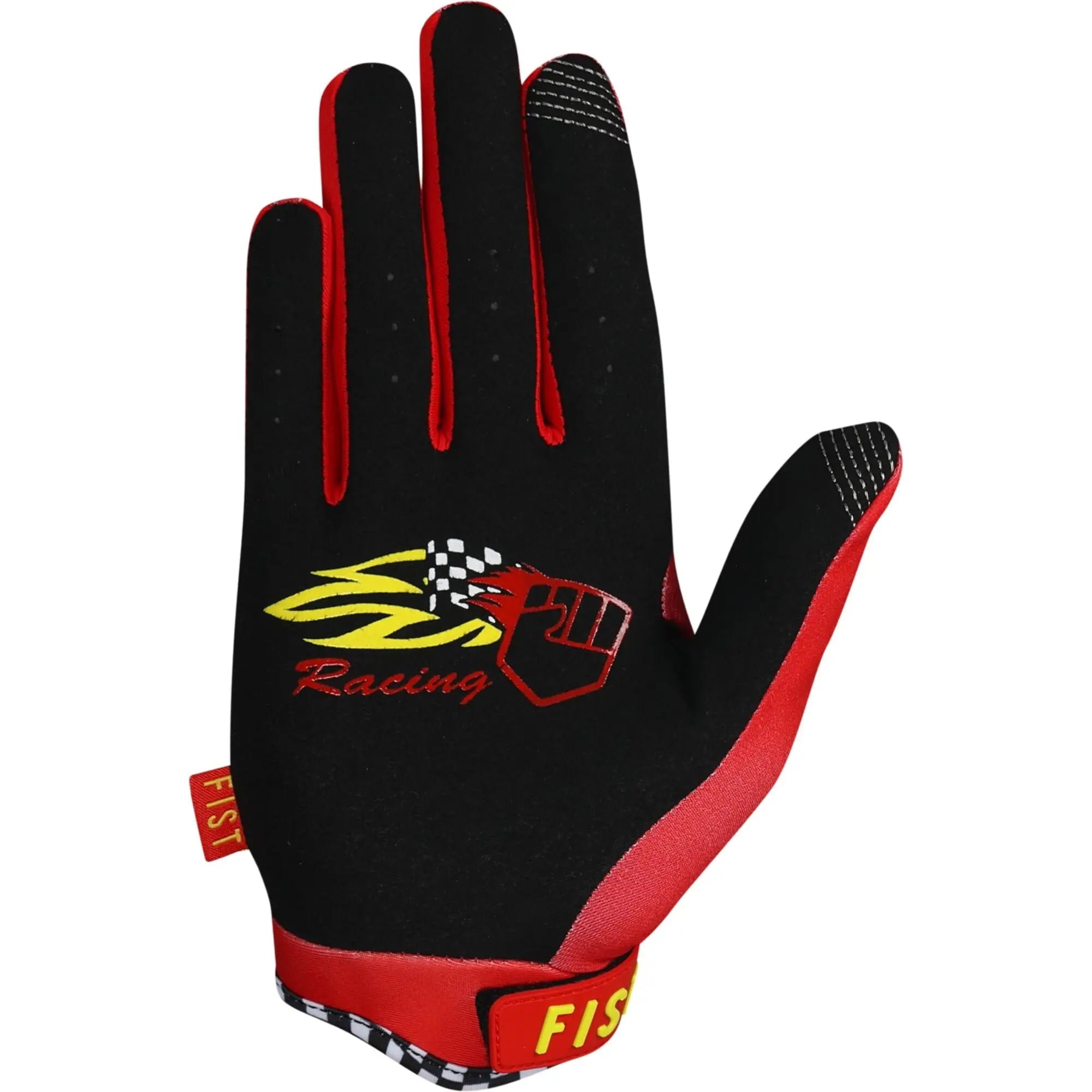 Fist Handwear Chapter 26 Pecker Gloves Red / Black / Yellow - FREE UK Shipping, FREE 365 Day Returns | Moto Central