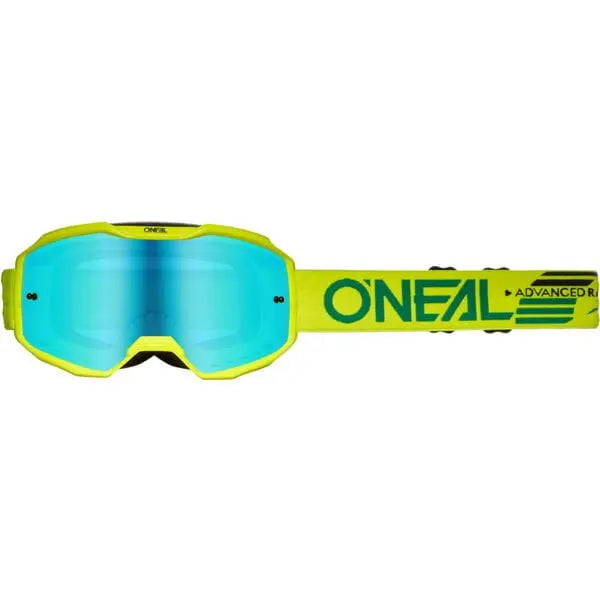 O'Neal B-10 Solid Cycling Goggle Neon Yellow / Radium Blue - FREE UK Shipping, FREE 365 Day Returns | Moto Central