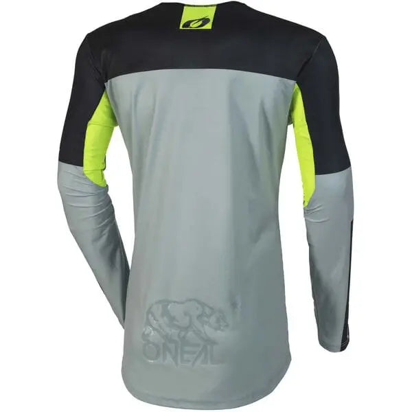 O'Neal Mayhem Hexx V.23 Cycling Jersey Grey / Neon Yellow - FREE UK Shipping, FREE 365 Day Returns | Moto Central