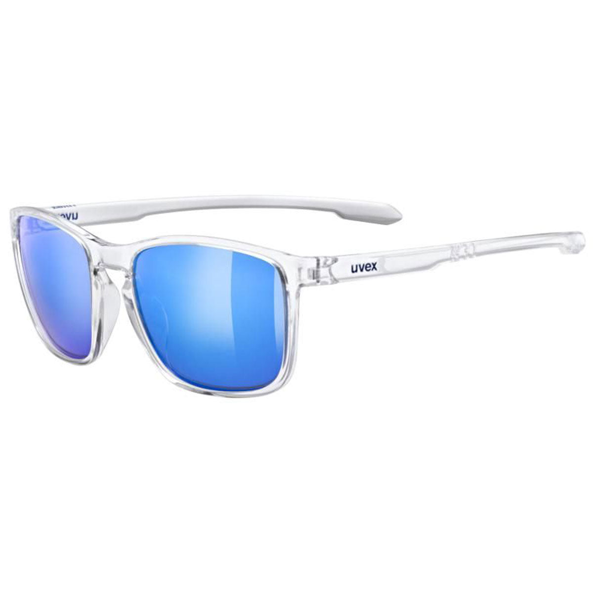 Uvex LGL 52 Sunglasses Clear With Mirror Blue Lenses