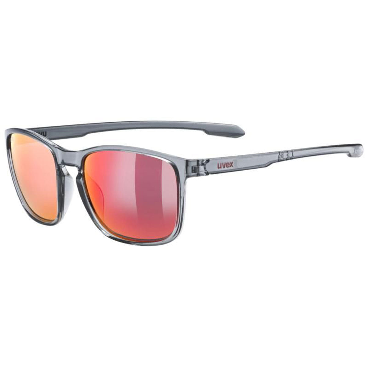 Uvex LGL 52 Sunglasses Smoke With Mirror Red Lenses