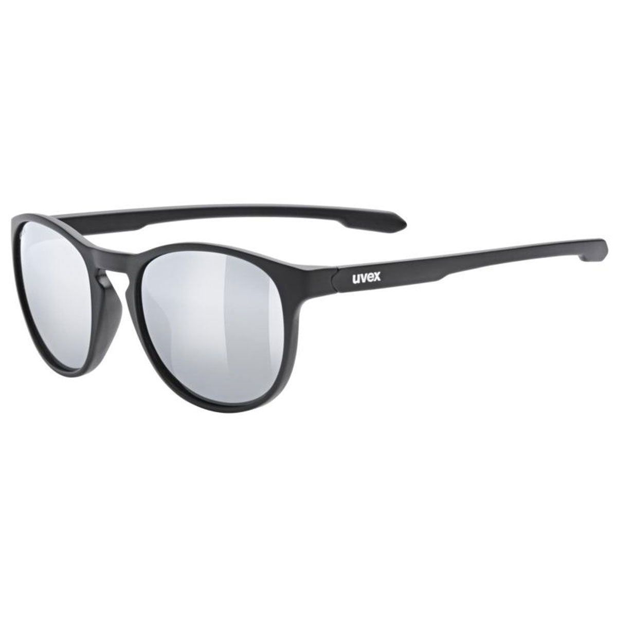 Uvex LGL 53 Sunglasses Matt Black With Mirror Silver Lenses