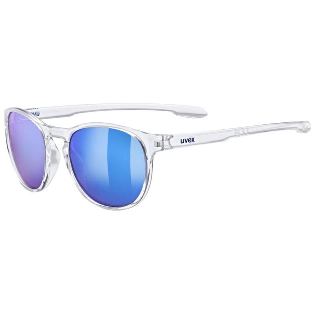 Uvex LGL 53 Sunglasses Clear With Mirror Blue Lenses