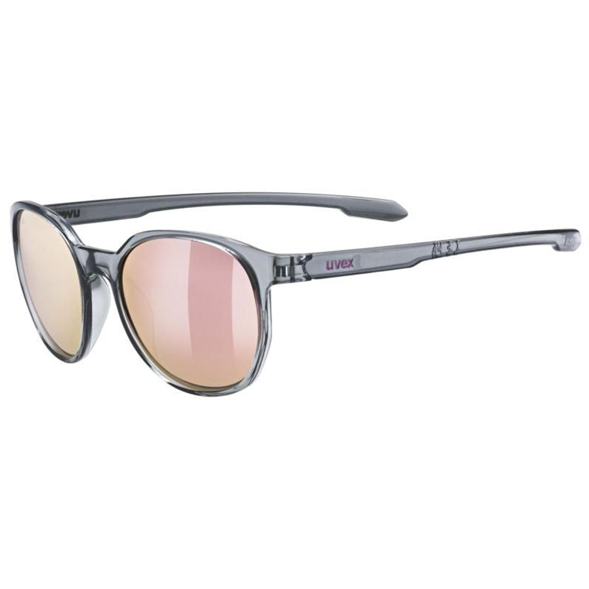 Uvex LGL 54 Sunglasses Smoke With Mirror Pink Lenses