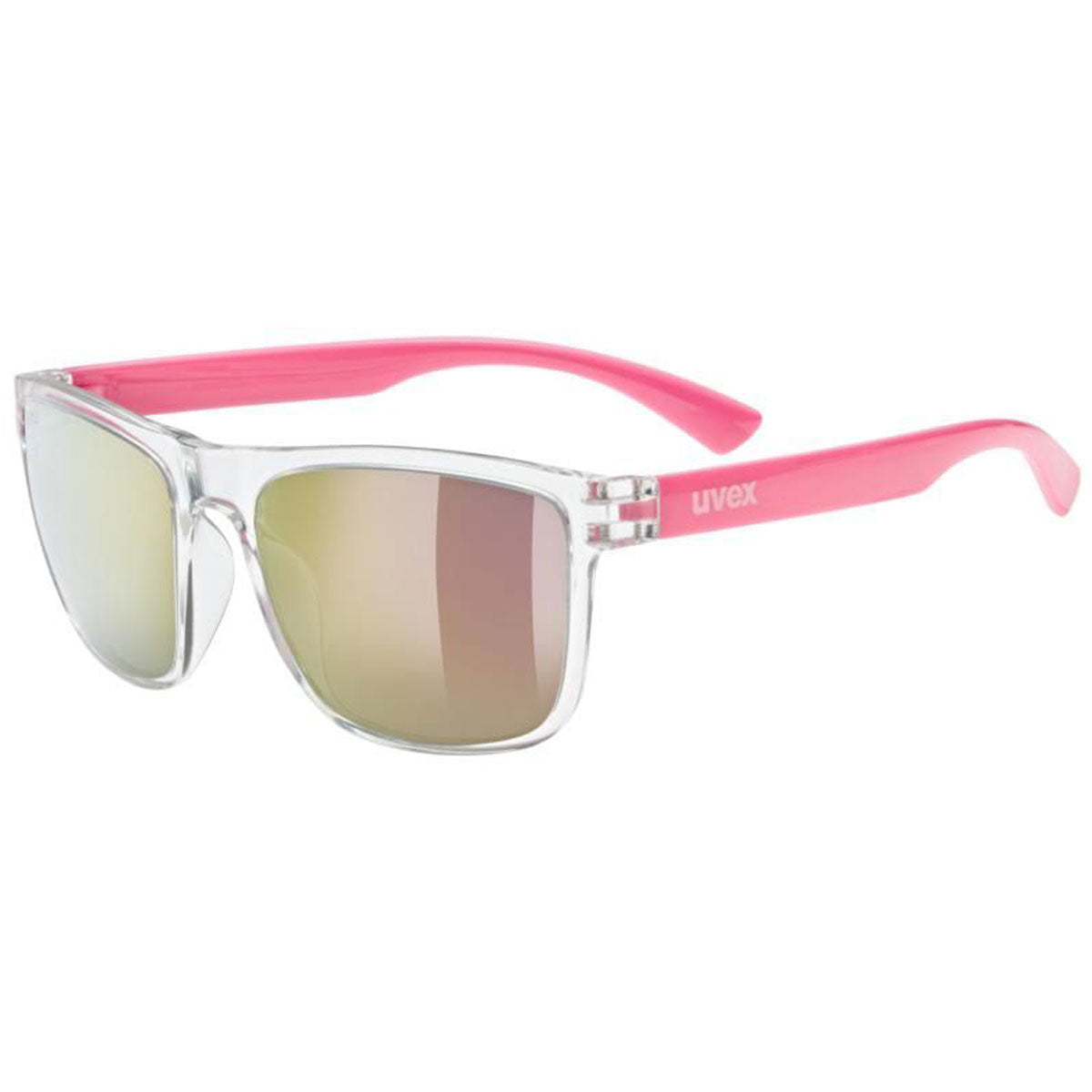 Uvex Rookie Kids Sunglasses Clear / Pink With Pink Lenses
