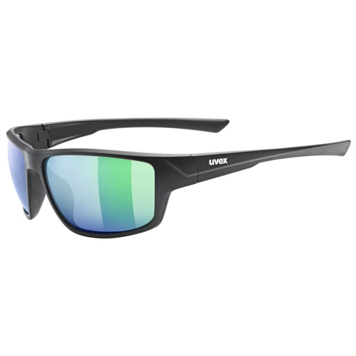 Uvex SP 230 Sunglasses Matt Black With Green Lenses