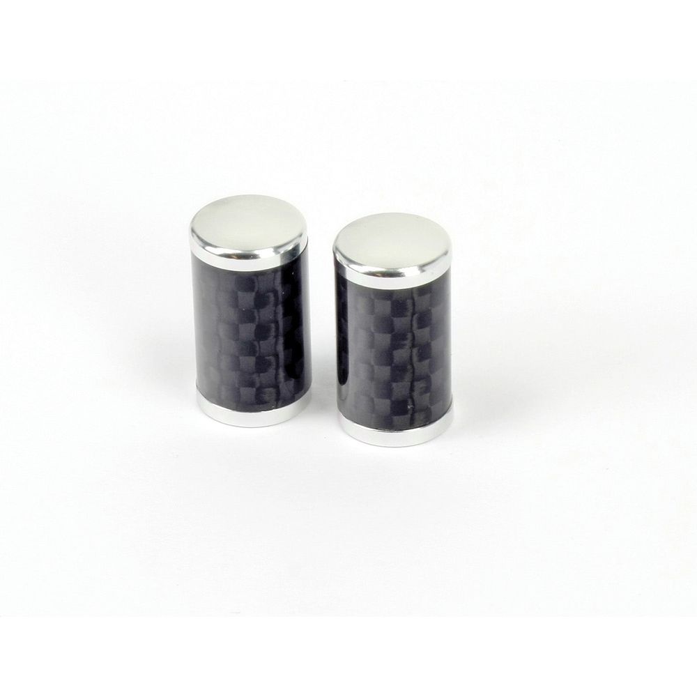 Bike It Valve Caps Carbon & Chrome