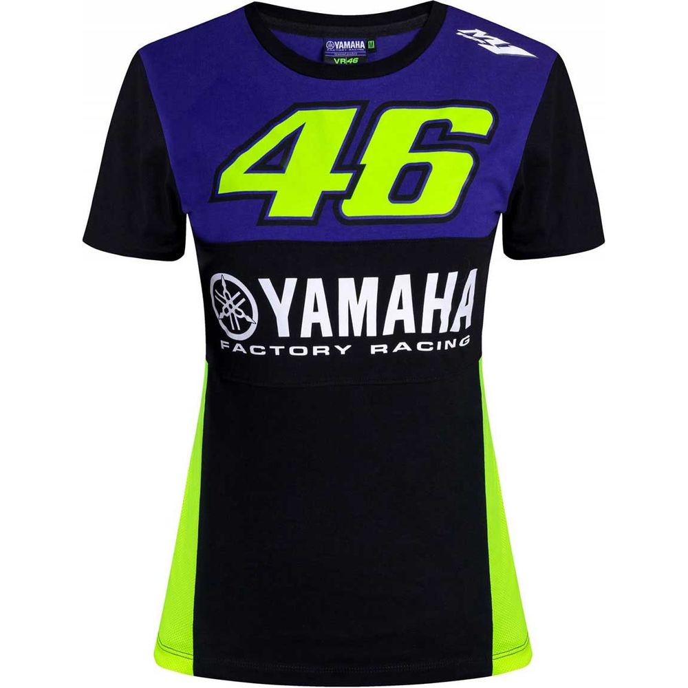 VR46 Racing Ladies T-Shirt Black / Blue / Yellow