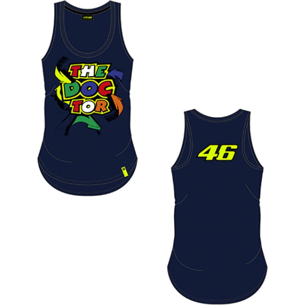 VR46 Street Art Ladies Tank Top Blue
