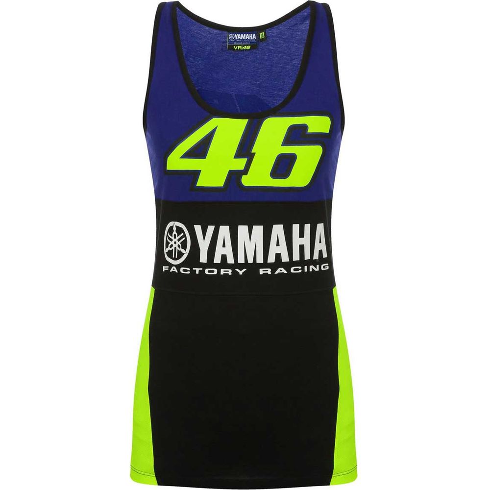 VR46 Racing Ladies Tank Top Black / Blue / Yellow