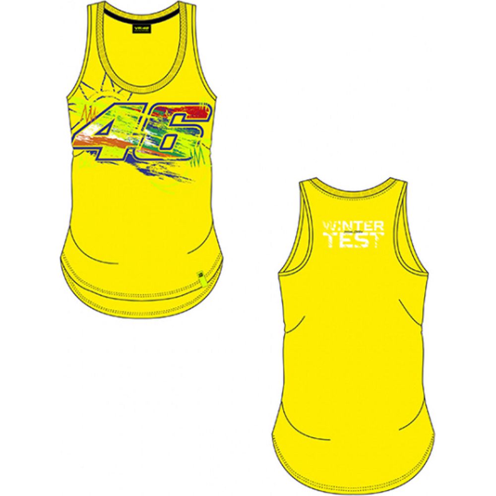 VR46 Winter Test Ladies Tank Top Yellow