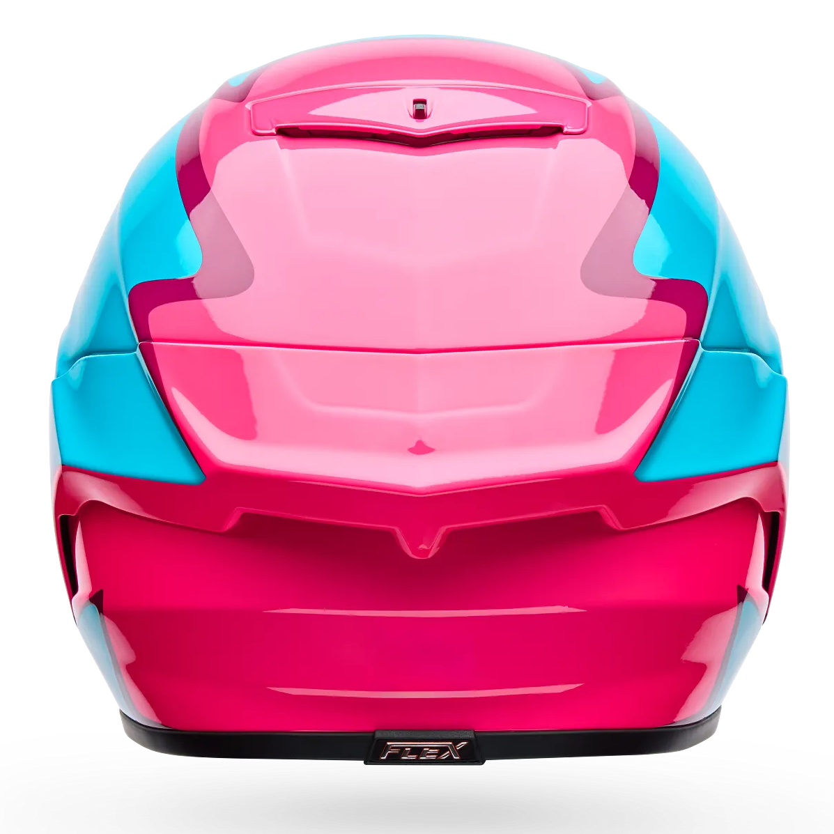 Bell Race Star DLX Flex Fluid ECE 22.06 Green / Pink full-face motorcycle helmet, rear view