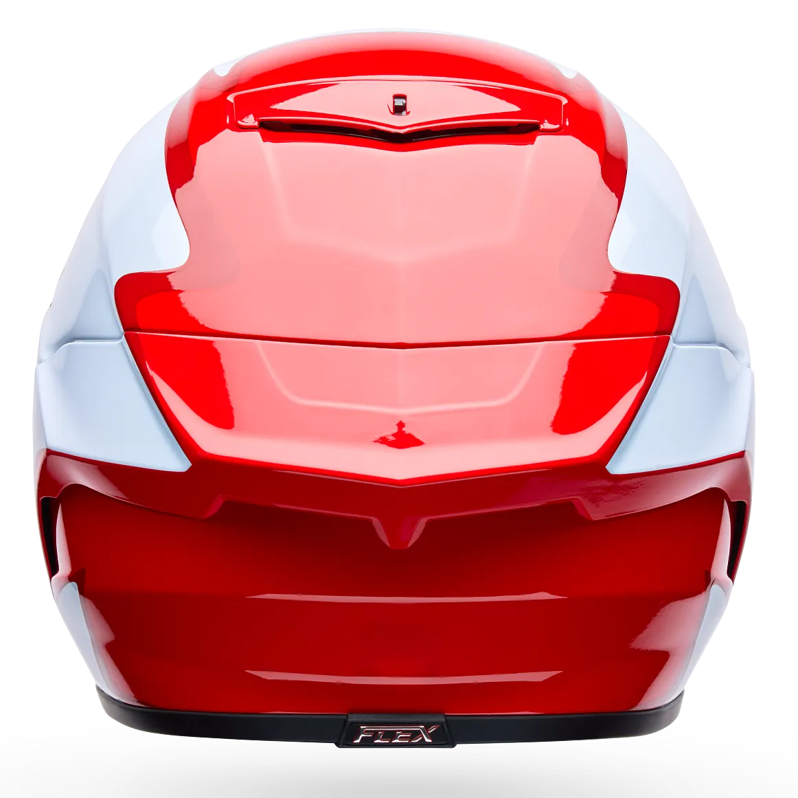 Bell Race Star DLX Flex Fluid ECE 22.06 Red / White full-face motorcycle helmet, rear view