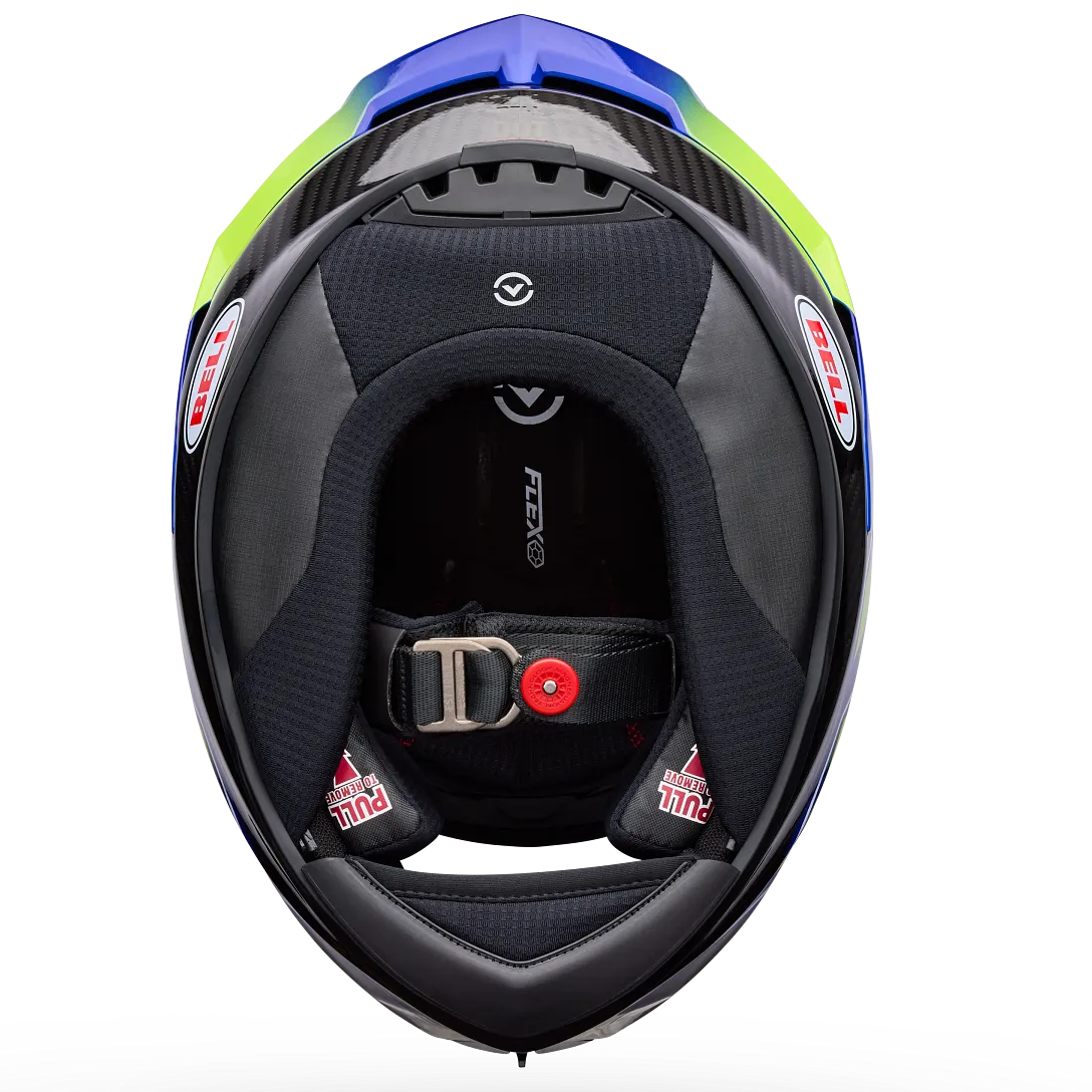Bell Race Star DLX Flex Grid ECE 22.06 Blue / Yellow - FREE UK Delivery, FREE 365 Day Returns | Moto Central