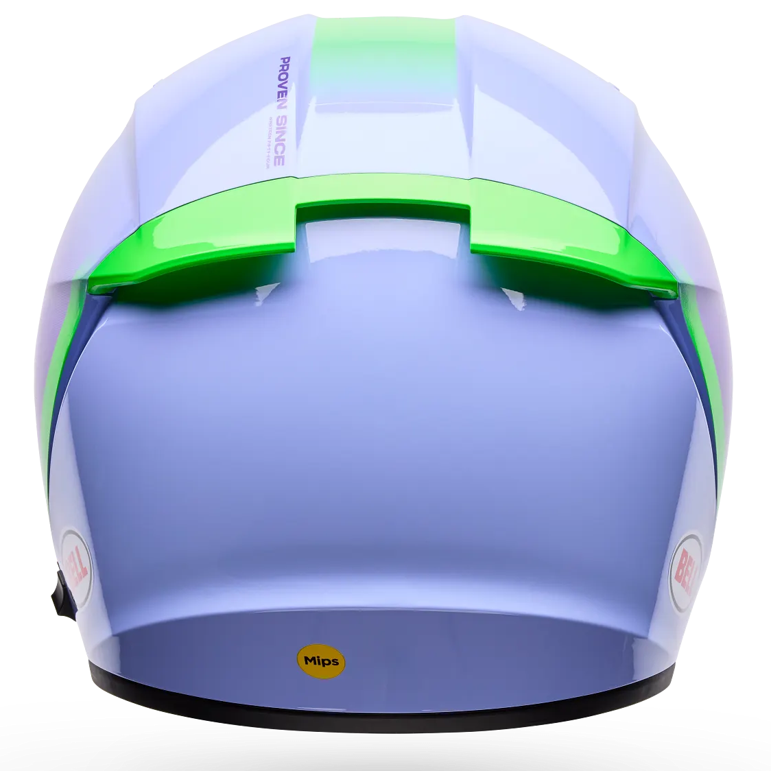 Bell Lithium MIPS Bash ECE 22.06 Purple full-face motorcycle helmet, rear shell detail