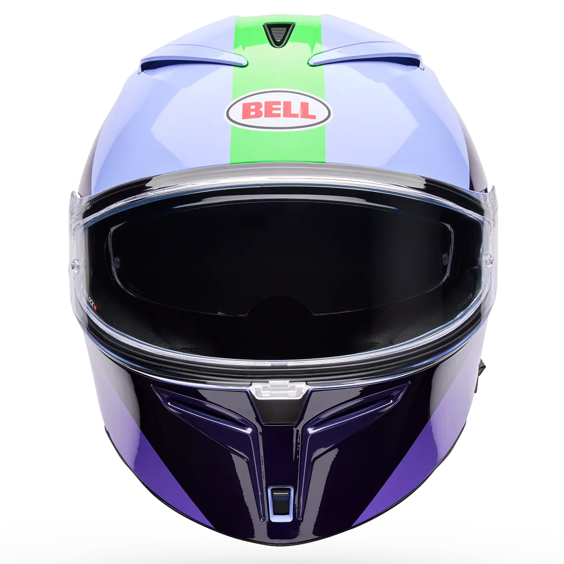 Bell Lithium MIPS Bash ECE 22.06 Purple full-face motorcycle helmet, front view